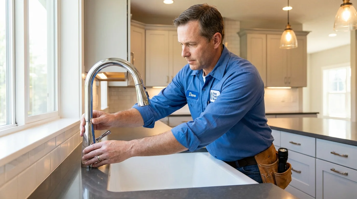 Kitchen faucet installation by Johns Plumbing LLC in De Queen