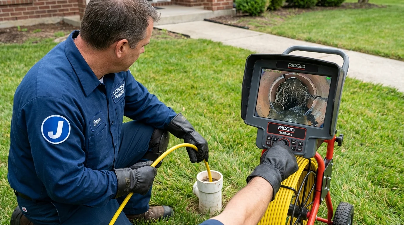 Sewer camera inspection being performed by Johns Plumbing LLC in De Queen